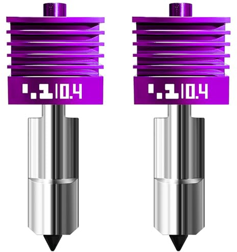 Kit hotend amélioré pour Bambu Lab P2S/H2D/H2S/A1/A1 mini (lot de 2, manchon en silicone non inclus), buses à revêtement nano, dureté élevée, résistantes aux hautes températures, buses anti-adhésives