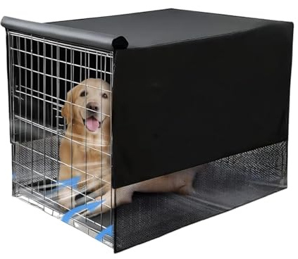 Sonnenschutz für Hundekäfige, Schutzabdeckung aus Stoff, Authentic Pet Laufstall mit Belüftung, Zubehör für Hundekäfig im Innenbereich und