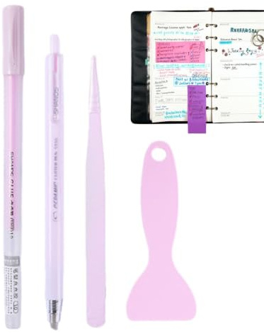 Penna per colla per scrapbooking, kit di strumenti per scrapbooking,Set di 4 penne per colla | Strumento manuale di creazione di libri per incollaggio, creazione di biglietti e arte della carta