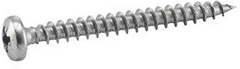 200X Spanplattenschrauben Halbrundkopf Kreuzschlitz Z A2 Edelstahl 4.5x14