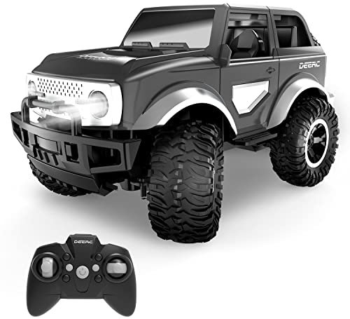 DEERC Ferngesteuertes Auto, 1:18 SUV mit LED-Scheinwerfern, 2,4 GHz, 160 Minuten Spiel, All-Terrain MonsterTrucks Off-Road Crawler, Geschenke für Jungen und Mädchen, Kinder