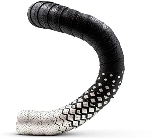 JRC Components Orimono Metallic Bicycle Handlebar Tape | Set of 2 Comfortable Bar Tape for Road Bike | Gravel Bicycle Handlebar Wrap with Bar End Plugs | Enhance Your Bike Grip - (Silver)