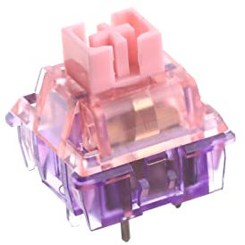 EPOMAKER Flamingo Lot de 35 interrupteurs de clavier mécanique linéaire 47 gf avec force initiale 35 gf avec tige POM, double ressort, boîtier PC pour clavier de jeu à faire soi-même