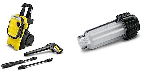 Kärcher Hochdruckreiniger K 4 Compact für gelegentliche Einsätze bei mittelstarkem Schmutz & Wasserfilter