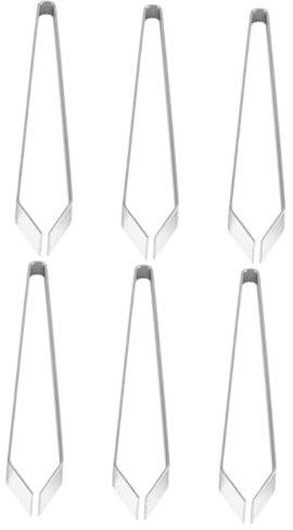 FRCOLOR 6pcs Cooking Tweezers Fish Bone Tweezers Handmade Stainless Steel for Hair Removal for Restaurant Home