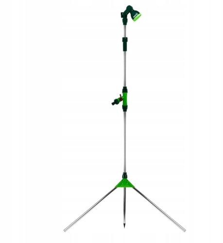VERTO Doccia da giardino (altezza: 1,60 – 2,23 m, testina spray mobile 180°, tripla e picchi) – Doccia da giardino per piscina doccia esterna giardino – Doccia sulla proprietà