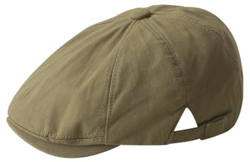 KeepSa Herren Baumwolle Tellermütze Schirmmütz Flatcap Baskenmütze Newsboy | Schiebermütze Cap Irische Stil Hut,weiches Futter, gebogener Schirm,geeignet für Alltag Autofahren und Golf Campen, Klettern
