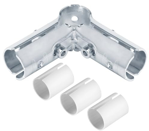 eoere 12 Sets 90 Degree 3 Way Cross Pipe Connector Clamps, Fits 1/2 EMT Conduit with PE Adapter Shims