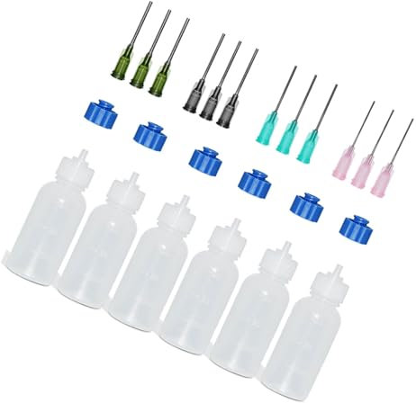 MEAKTSMI Flacon souple multifonction de 30 ml avec pointe fine pour l'électronique et le bureau