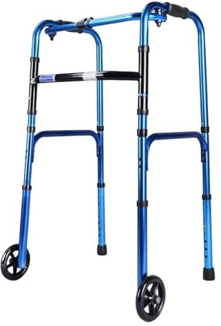 Gehgestell, Gehhilfe, Gehbock für Senioren, Zusammenklappbarer, leichter Gehrahmen for Erwachsene mit Rädern/höhenverstellbare Mobilitätshilfe for ältere Menschen