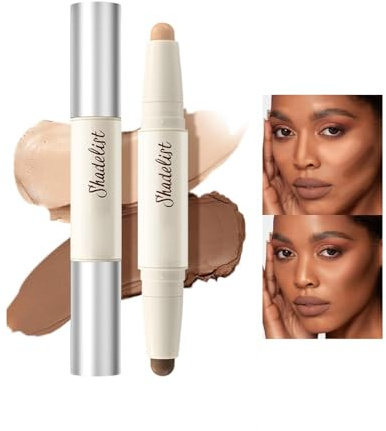 2-in-1 Sculpt & Highlight Stick | contour stick makeup,cream contour palette,Customizable Cream Duo | Lightweight Buildable Coverage for Contouring & Concealing