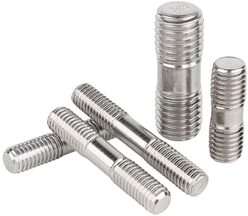 Goujons à double extrémité M10 en acier inoxydable 304, tiges filetées, paquet de 5 ou 10, boulons connexion entièrement filetés(M10*60 [5 pcs])