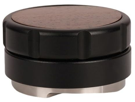 Bosiyrggrl Livellatore Della Polvere di Caffè con Copertura In Noce, Distributore di Caffè Auto-Scaricante 51mm Nero