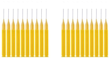 Interdentalborstar och tandtrådspinnar, Interdentalborste T-tröja kissar for tänder Tandtråd Tandpetare Hängselskenor Multicolor 8-40 st(Yellow 16pcs)