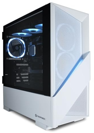 CyberPowerPC Luxe Gaming PC - Liquid Cooling, 650W PSU, Nvidia RTX 5060, 1TB NVMe SSD, Windows 11, AMD Ryzen 7 5700X