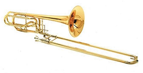 Conn B♭ Bassposaune in Gold, Metall, mit Mundstück und Koffer