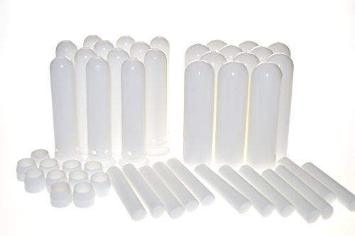 Wild Essentials Essential Oil Inhaler Tubes, Sticks (12 Pack), Wicks, Aromatherapy On The Go, Compact, Lightweight, Made in USA, Thick Medical Grade Plastic, Portable, Degradation Resistant, Premium