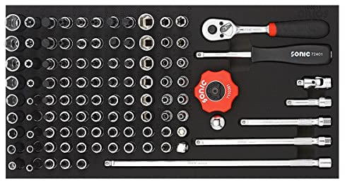Sonic 110201 Bit Stecknuss SFS 1/3 Set, 1/4-Zoll, Set 102
