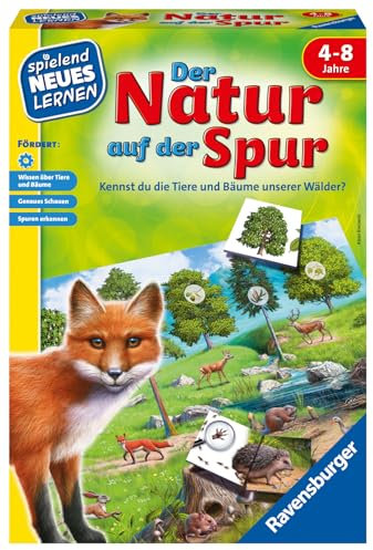 Ravensburger 25041 - Der Natur auf der Spur - Spielen und Lernen für Kinder, Lernspiel für Kinder von 4-8 Jahren, Spielend Neues Lernen für 2-4 Spieler