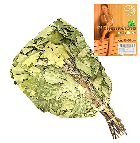 Oak sprig with mint for sauna approx. 55-60 cm long.