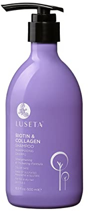 Luseta Biotin and Collagen Hair Growth Shampoo - 16.9oz, Hair Loss & Thickening Shampoo for Men & Women, Vitamin B7 & Argan Oil, Sulfate & Paraben Free