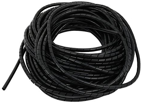 Aexit 10M langes 3mm Durchmesser flexibles Kabel Wire Wrap Spiralschlauch Cord Management schwarz (428923ecd5ec72a4ce8d8c005c4bc663)