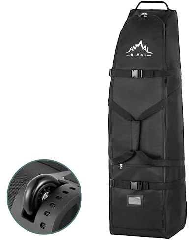 Himal Outdoors Soft-Sided Golf Travel Bag with Wheels- Heavy Duty 600D Polyester Oxford Wear-Resistant, Excellent Zipper Universal Size