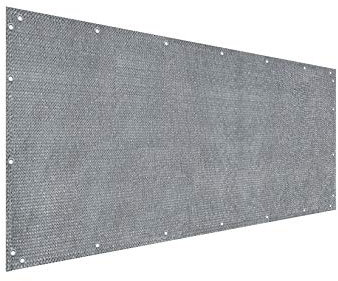 Alion Home Eleganter Sichtschutz für Hinterhofzaun, Pool, Deck, Terrasse, Balkon und Außenverkleidung – inklusive Kabelbindern (90 x 180 cm, Grau)