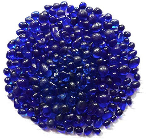 Wayber Glassteine, ungiftig, für Vasen / Tischstreuer / Edelsteine / Schildkröten-Tank, 460 g, ungiftig 1 Pound 08-dunkelblau