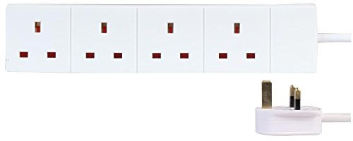 Pro Elec PEL00893 4-Gang Extension, White, 0.25 m Lead