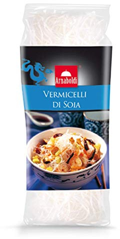 Arnaboldi Vermicelli di Soia, Cibo Tipico Giapponese, Spaghetti di Soia con Zero Calorie, Pronti in Pochi Minuti - [6 Confezioni da 100g]