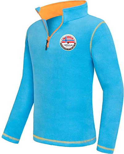 Nebulus Herren Pullover Ramy, Warmer Fleecepullover, Pulli aus Fleece mit Half Zip Reißverschluss, Malibu - M