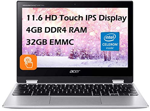 Acer 11.6 pulgadas con pantalla táctil convertible Spin 311 Chromebook Laptop, 32 GB de almacenamiento, plata (CP311-3H-K23X)