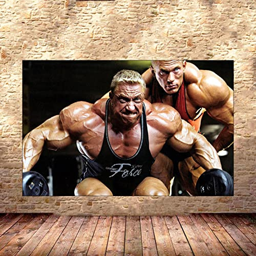 Hnyjyfa Bodybuilding Poster Workout Für Zuhause Fitnessstudio Dekoration Motivation Wand Gemälde Kunstdrucke Sexy Muskel Mann Fitness Übung Bild 0122140, 60x95cm/Ungerahmt