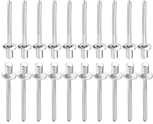 DTGN 50Paquet 4mm x 7mm (DxL) Aveugle Rivets 304 Acier Acier Inox | Bonne pour Machines Assemblage, Dôme Fermé Extrémité Rivet