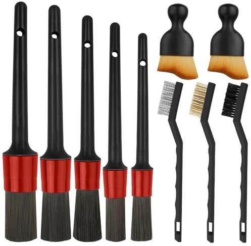 10 Stück Auto Detailing Pinsel Set, Ultrasoft Auto Detail Bürste, Car Reinigungsset, Auto Reinigungsbürsten, Reinigungspinsel für Auto Innenraum