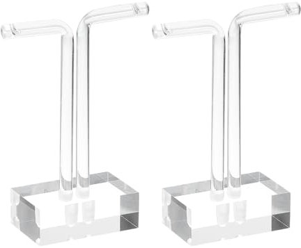 sourcing map 2 Stück T Bar Ohrringständer, 3 Höhe Acryl Ohrringhalter Schmuckaufbewahrung Organizer für Laden, Einzelhandel, Fotografie Requisiten (Klar)
