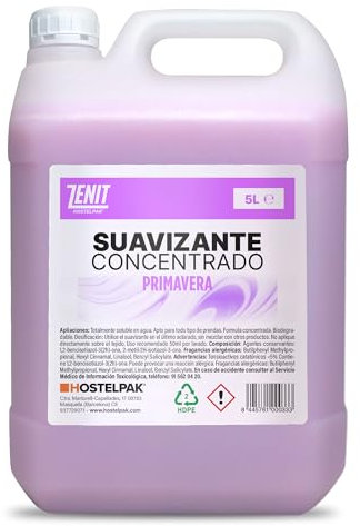 Hostelpak | 5L - Suavizante textil concentrado perfumado Primavera, Suavizante concentrado, Biodegradable, Fragancia agradable