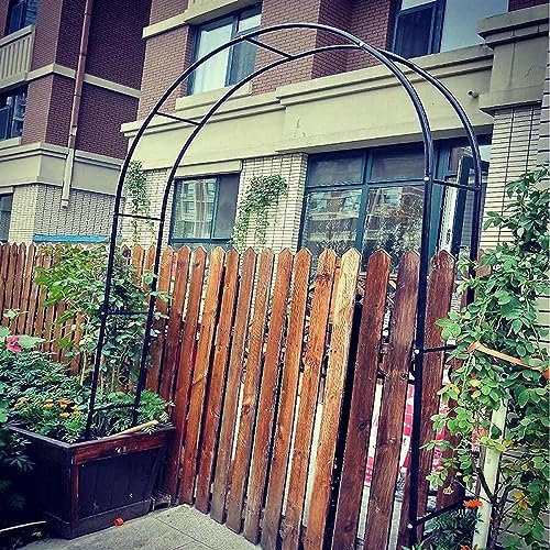 GueTTO Rosenbogen aus Metall Rankgitter Rosenhilfe,Wetterfest Gartenbogen Torbogen Rankhilfe Hochzeitsbogen,Breit 120cm 140cm 160cm 180cm 200cm 240cm 300cm 350cm,W140*H230cm