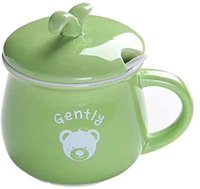 Azucarero, azucarero de cerámica de color sólido con tapa, azucarero de porcelana de 340 ml/12 oz con cuchara, salero pequeño, tarro de almacenamiento, for cafetería, restaurante-rojo-350 ml/12,3 oz (