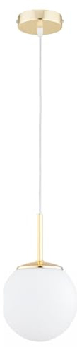 KAR LIGHTING Pendelleuchte 1-flammig Gold Glas klassische Hängelampe E27 LED geeignet Wohnzimmerlampe Esszimmerlampe Schlafzimmerlampe Flurlampe höhenverstellbar zeitlos elegante Innenbeleuchtung