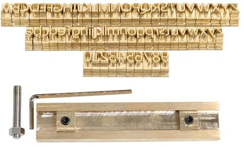 MTTXY Kupfer-Messing-Stempelformen, Flexible Buchstaben, Zahlen, Alphabete, Symbole, Zeichen, Formen, Gravurformen für Heißfolienprägemaschine, DIY-Geschenke (Microsoft Elegant Black)