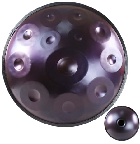 D-Moll Edelstahl Handpan Drum - Premium Percussion Instrument für Erwachsene mit Tragetasche - Authentische Stahl Hand Pan Drum für Musikbegeisterte