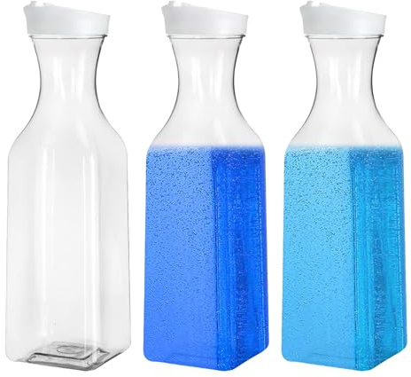 PRITOK Waschmittel Aufbewahrung: 3 Stück 1,5L Luftdichter Waschmittelspender, Waschpulver Aufbewahrungsbox für waschpulver, Es Kann auch für die Lebensmittel wie Saft verwendet Werden