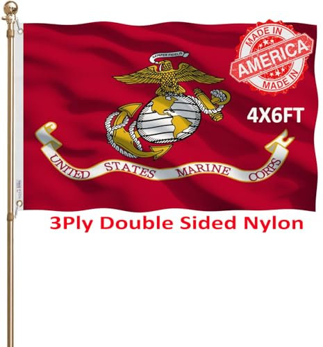 KEYCA Drapeaux USMC US Marine Corps 10,2 x 15,2 cm en nylon double face résistant aux couleurs vives anti-décoloration avec 2 œillets en laiton pour la maison/entreprise/décoration intérieure et