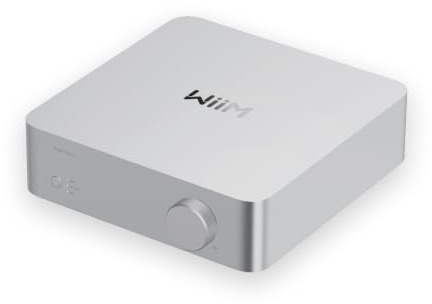 WiiM Vibelink Amp | Amplificatore di Potenza da 100W con DAC ESS 9039Q2M e TI TPA3255 | Compatibile con WiiM Mini, Pro, Pro Plus e Ultra | Ingressi RCA, Coassiale e Ottico | Argento