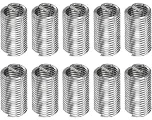 Lot de 10 inserts filetés enroulés en acier inoxydable pour réparation d'équipements mécaniques (M12 x 1,75 x 3D)