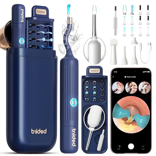 Set Di Strumenti Luminosi Con Telecamera Per La Rimozione del Cerume, Otoscopio Flessibile Senza Fili, Pinzetta Visiva Indolore, Kit Portatile Per La Pulizia dell'Orecchio Per Adulti/Bambini, I35R