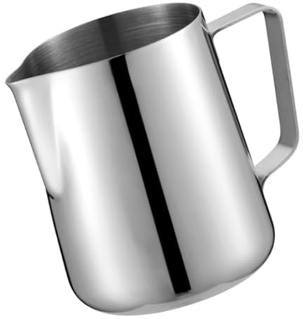 ROMISBABA Bricco per Latte in Acciaio Inossidabile per Cappuccino e Latte Art Montalatte Professionale per Principianti per Caffè Espresso e Bevande Facile da Pulire