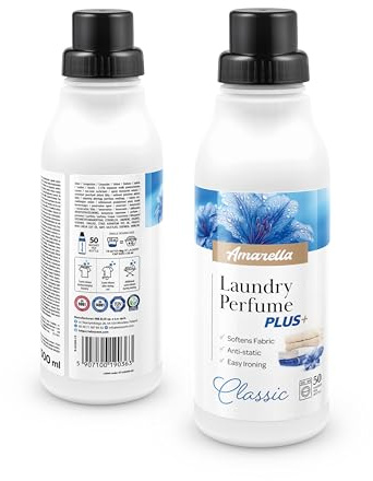 AMARELLA Classic In-Wash Waschparfüm 500 ml – 4-in-1 mit Weichspüler-, Antistatik- & Bügelhilfe-Effekt, zeitloser Frische-Duft Baumwolle Rose Moschus, für ca. 50 Wäschen